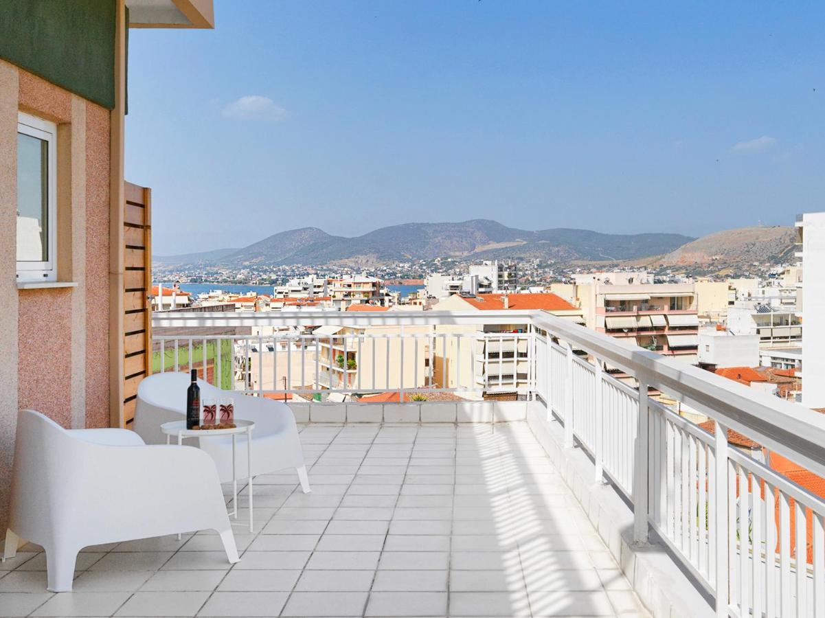 Modern Penthouse Overlooking Halkis Chalkís Exteriér fotografie